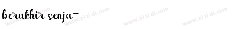berakhir senja字体转换